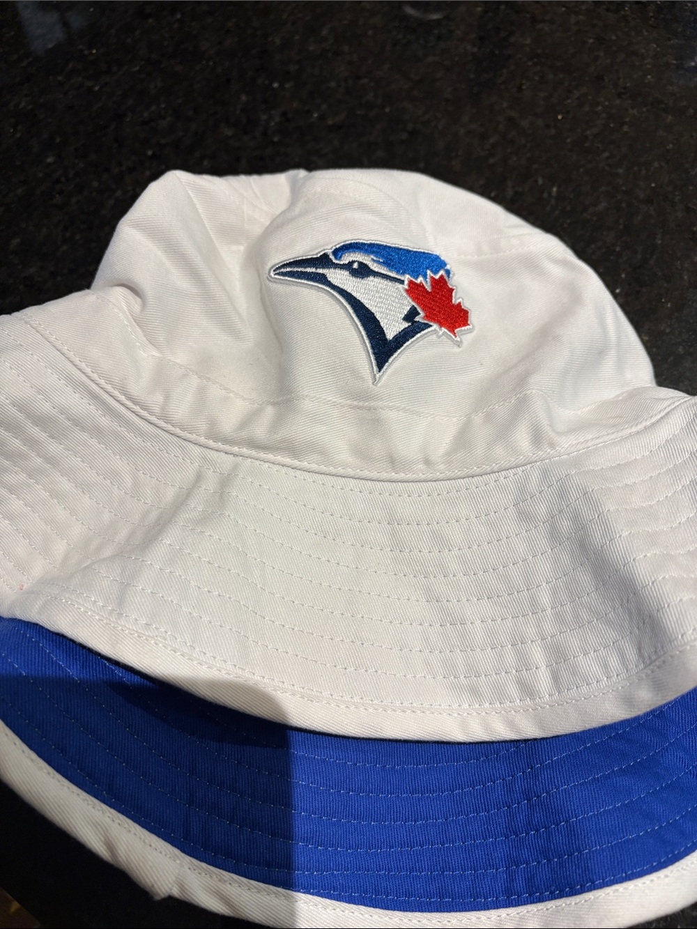 Toronto Blue Jays White & Royal Blue Reversible Bucket Hat